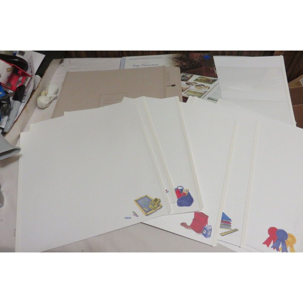 CREATIVE MEMORIES LEFTOVER PAGES AND COVERS 12 X 12